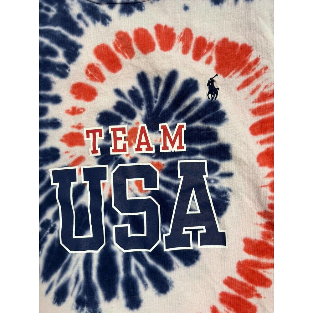 Polo 2020 Summer Olympics USA Tie Dye Youth Medium Tshirt - Picture 2 of 5